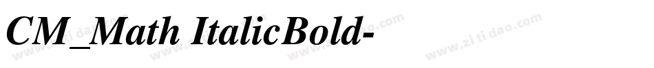 CM_Math ItalicBold字体转换